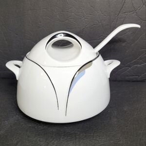 Gorgeous Tureen Set with Matching Ladle Vintage MCM by Chodziez made in Poland